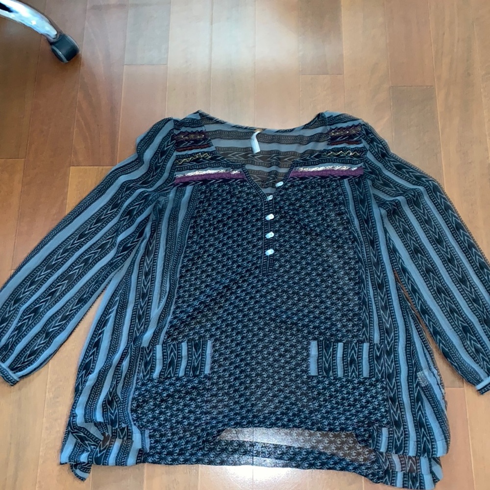 Free People chiffon blouse
